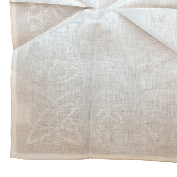 McCaw Allan Irish Collection 4 Linen Damask Napkins 18"x18" White - Picture 8 of 10